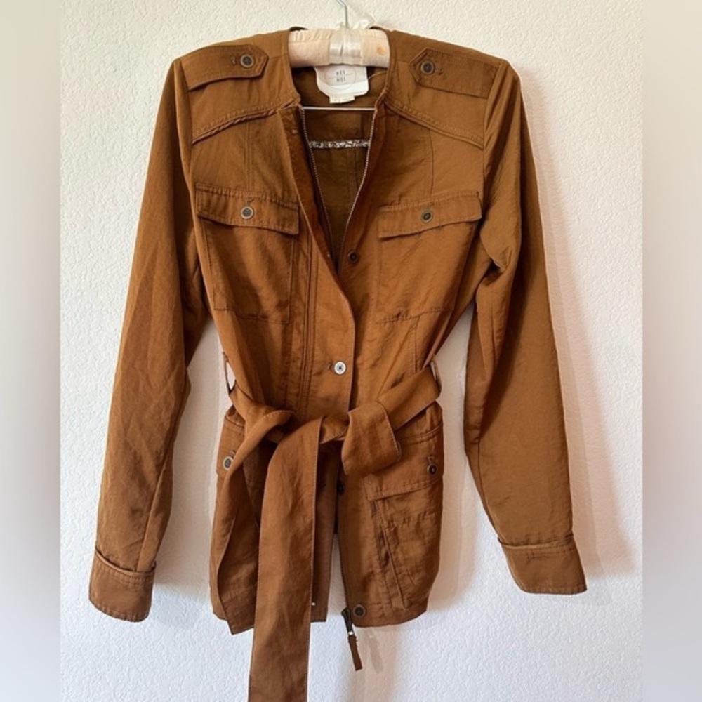 Hei Hei Tie waist draped utility jacket